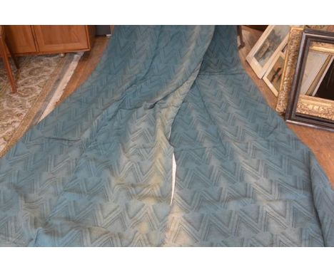 Ex Christie's Country House sales: Arthurstone 15th/16th October 1990, two pairs of 1930s repeating fan shell patterned cotto