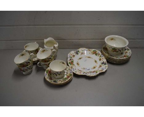 QTY OF ROYAL WORCESTER MELROSE PATTERN TEA WARES