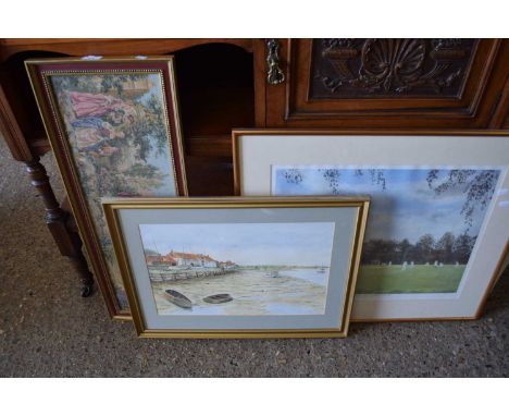 COLOURED PRINT, INGHAM AND DISTRICT CRICKET CLUB CENTENARY YEAR 1995, TOGETHER WITH JOHN CHENERY, STUDY OF BURNHAM OVERY STAI