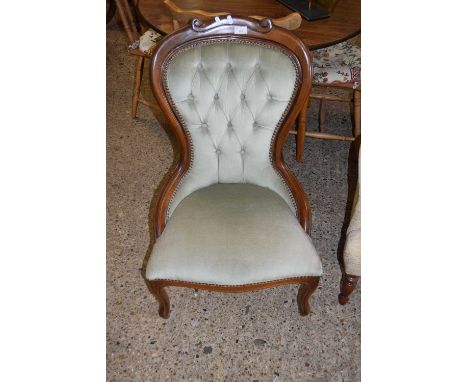 VICTORIAN STYLE BUTTON BACK NURSING OR SIDE CHAIR