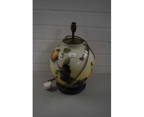 LARGE FRUIT DECORATED TABLE LAMP