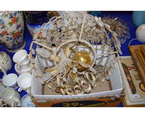 MODERN BRASS CIRCULAR CEILING LIGHT FITTING WITH GLASS DRAPES 