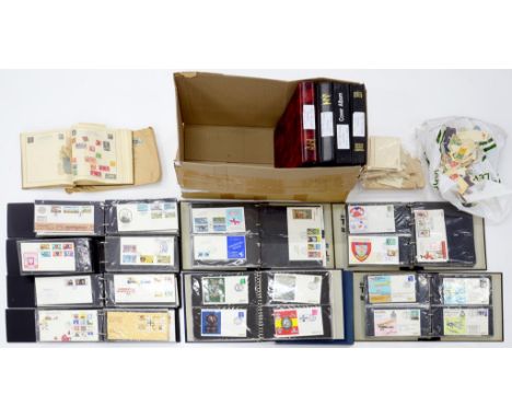 POSTAGE STAMPS. AN EXTENSIVE COLLECTION OF GREAT BRITAIN AND IRELAND FIRST DAY COVERS, 1960'S-1980'S, IN TWELVE BINDERS AND M