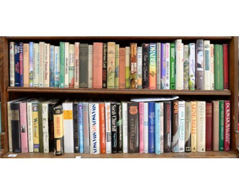 SEVEN SHELVES OF MISCELLANEOUS BOOKS, INCLUDING PLAYING CHESS, ETC