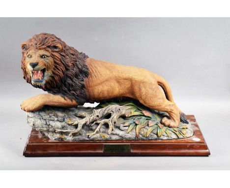 A Limited Edition Aynsley porcelain model 'The Lion' circa 1977,  to commemorate The Silver Jubilee of Her Majesty Queen Eliz