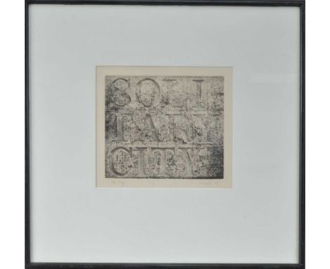 Peter Freeth RA (British b. 1938), Solitary City, limited edition lithograph, number 1/12 signed in pencil lower right, frame