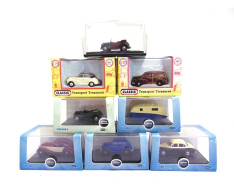 EIGHT 1/76 SCALE DIECAST MODEL VEHICLES  by Oxford Diecast (6), and Pocketbond Classix (2), each mint or near mint and boxed.