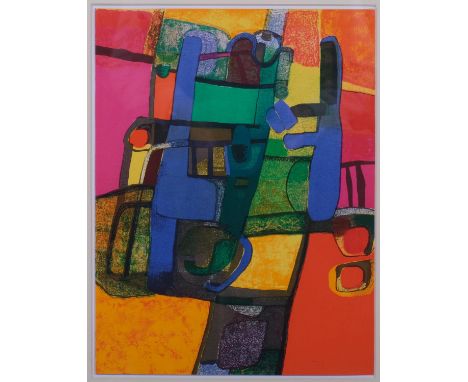 Maurice Esteve (1904 - 2001), abstract composition, original lithograph issued XX Siecle 1968, no. 33, 31cm x 24cm, framedGoo