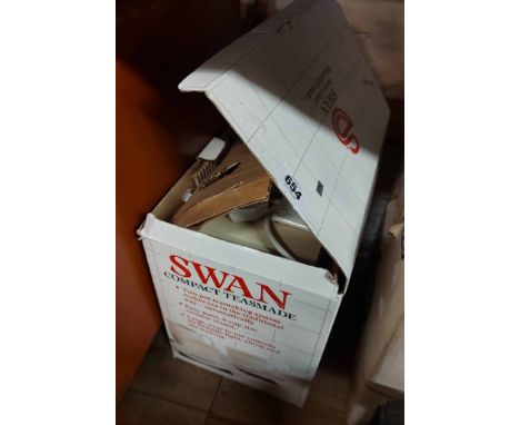 A boxed Swan compact teasmade