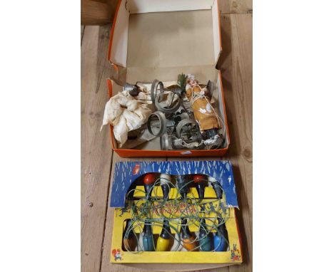 A boxed set of vintage Pifco star Christmas lights - sold with a box containing a quantity of candlelight fittings etc.