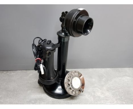 Vintage bakelite upright telephone, converted for modern day use