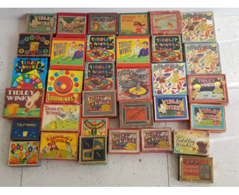 A total of 33 vintage Tiddley winks games, all in original boxes