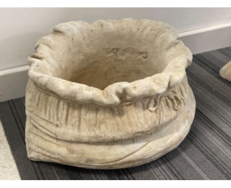 Large stone sack planter