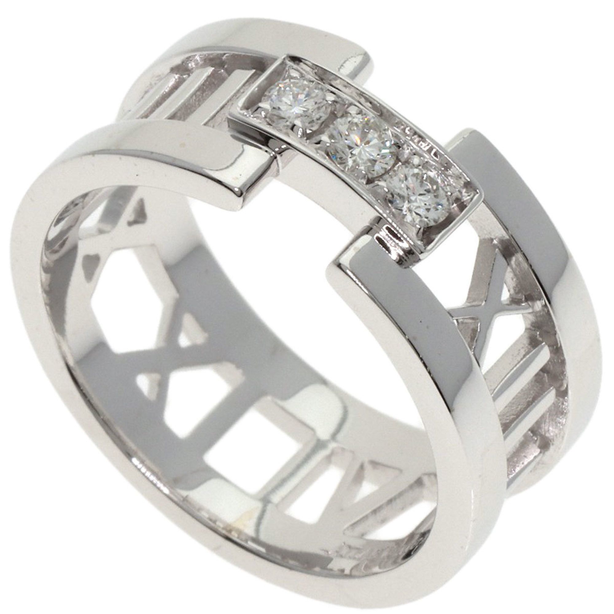 Tiffany Atlas Open Diamond Ring in 18K White Gold for Women. TIFFANY & Co.