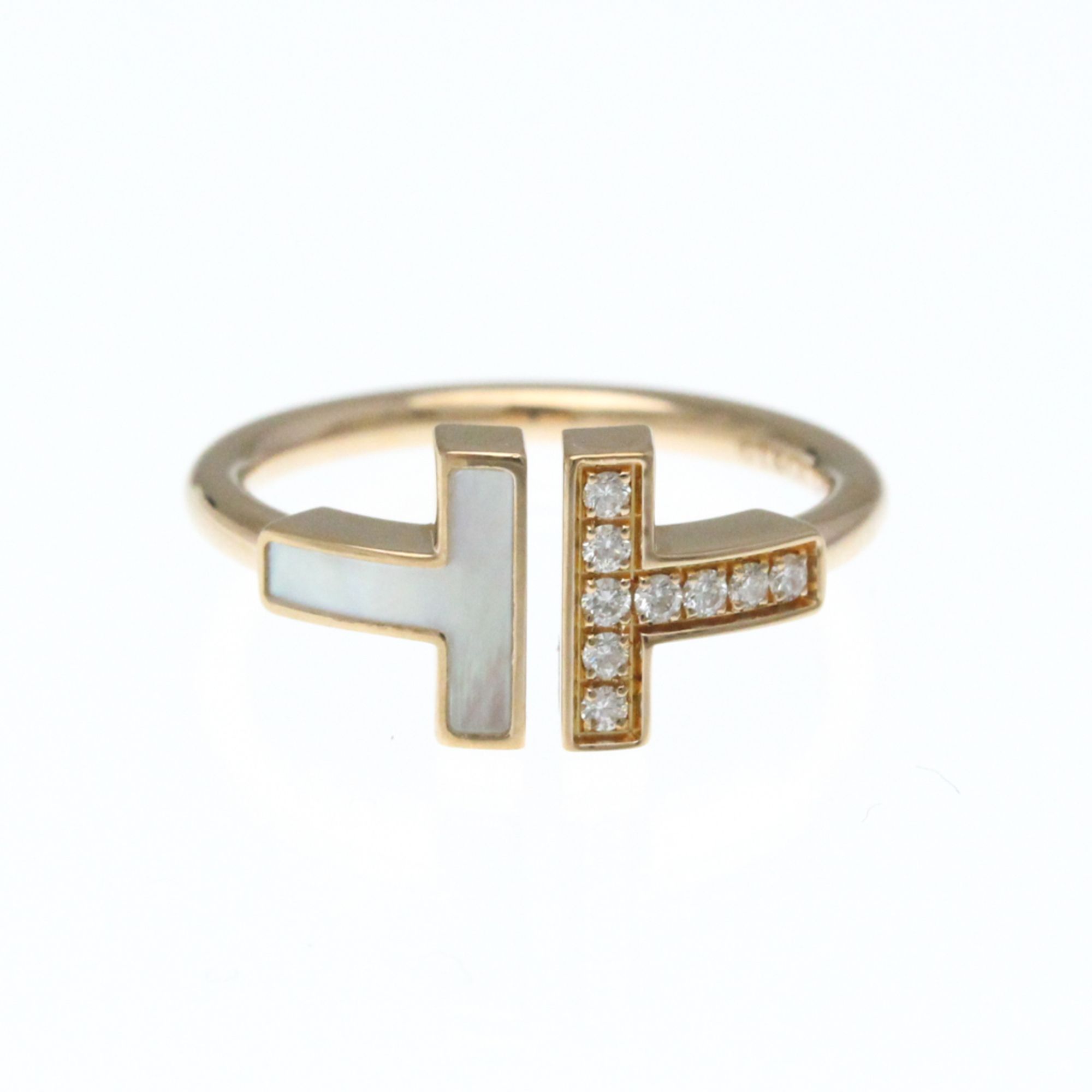 Tiffany T-wire Ring Pink Gold (18K) Fashion Diamond Band Ring Pink Gold