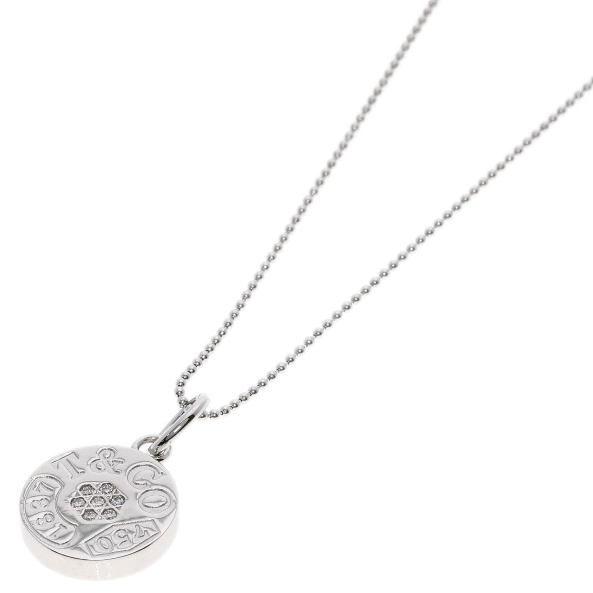 Tiffany & Co. 1837 Circle 7-Piece Diamond Necklace in 18K White Gold for Women.