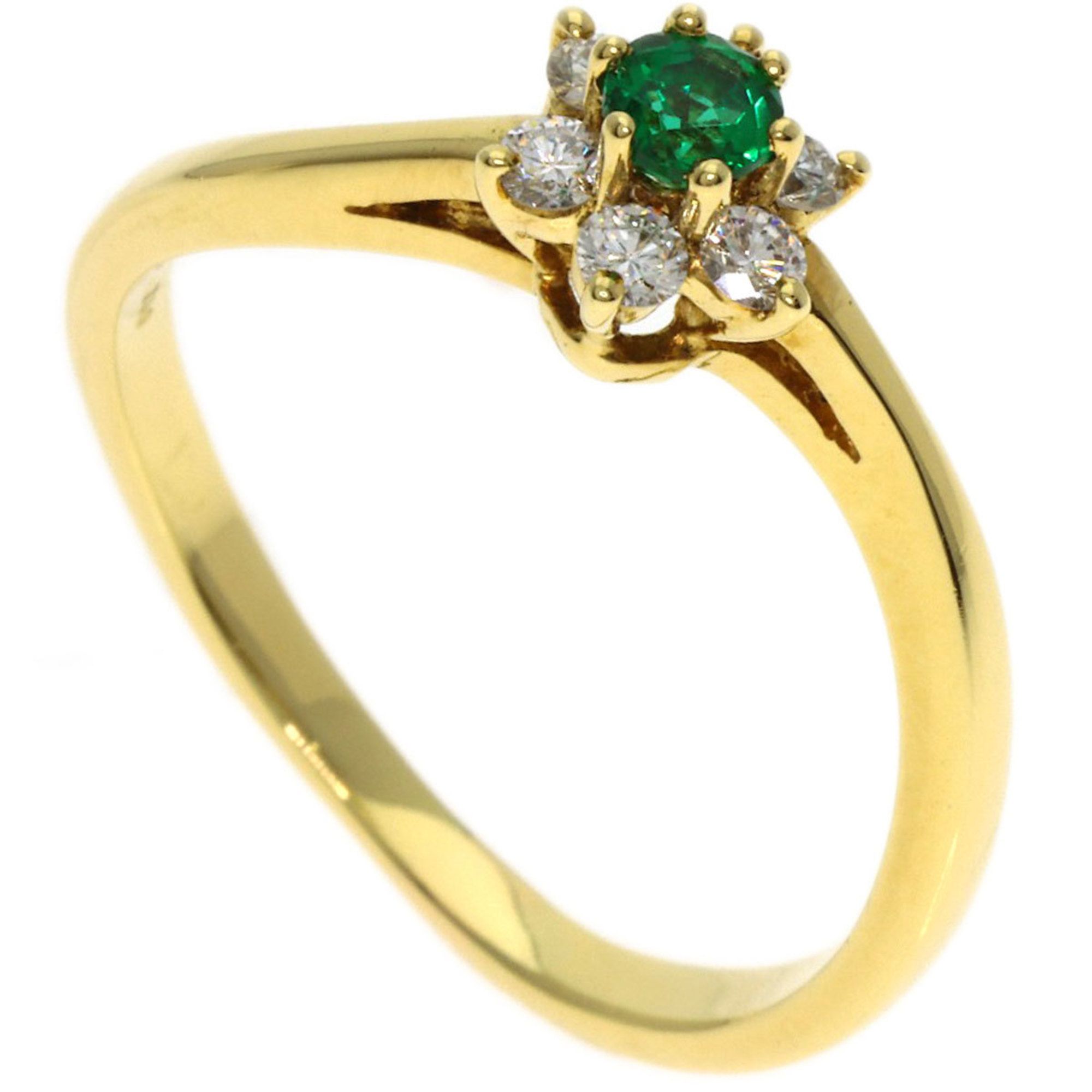 Tiffany Buttercup Emerald and Diamond Ring in 18K Yellow Gold for Women