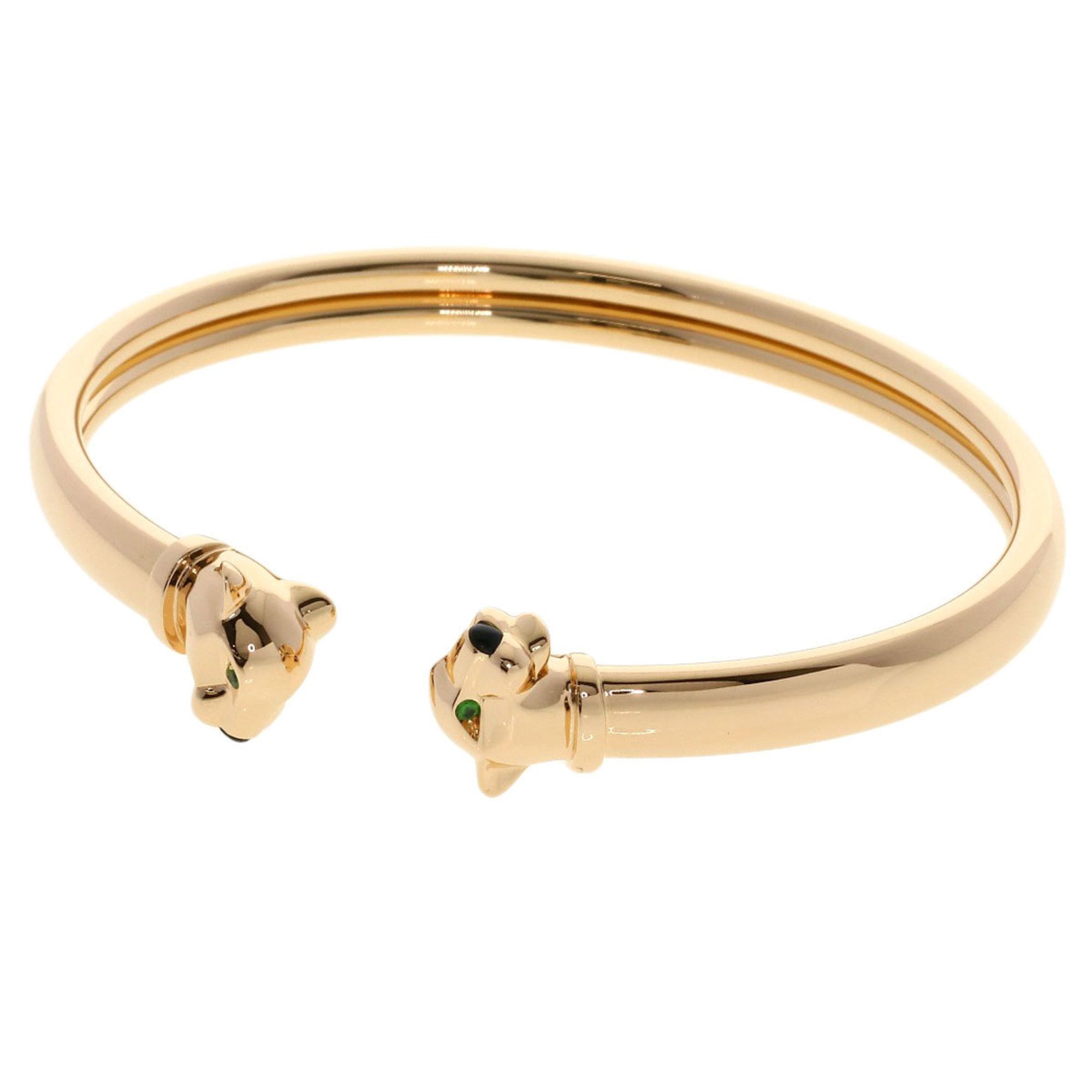 Cartier Panthere Tsavorite, Garnet, and Onyx #18 Bracelet in 18K Pink Gold for Women