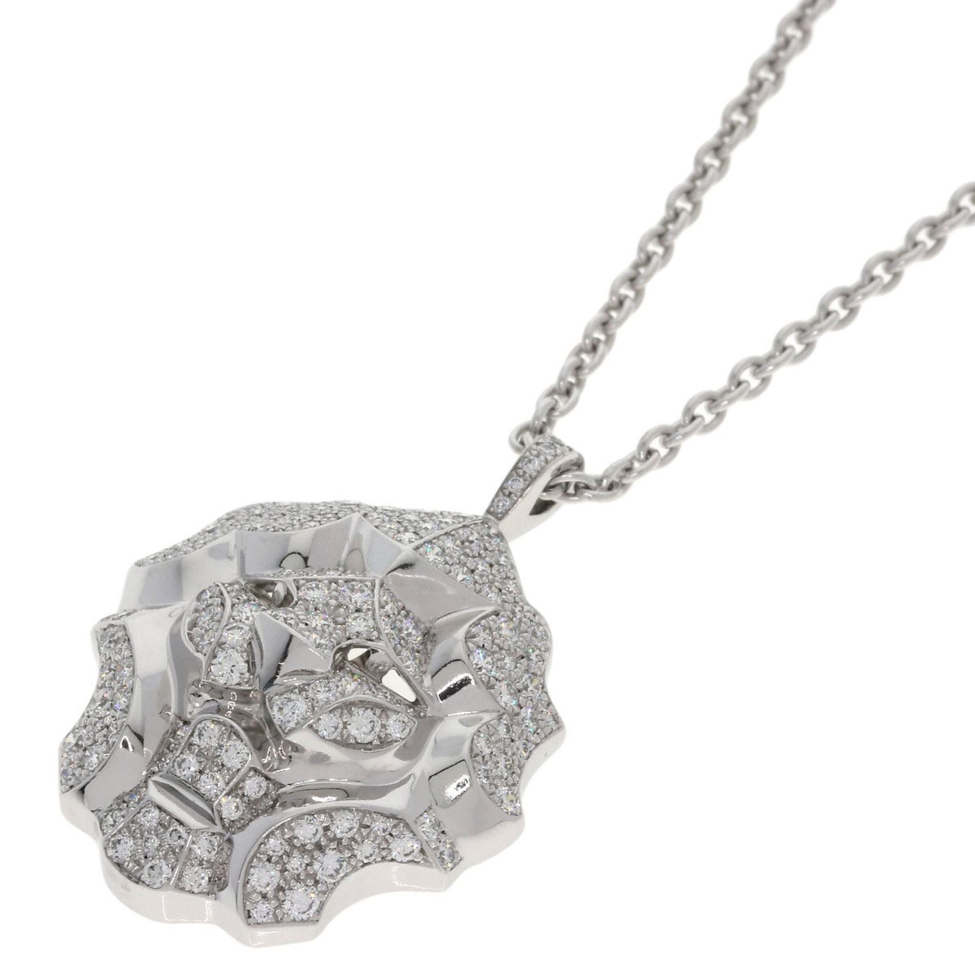 CHANEL Sous le Signe du Lion Diamond Necklace in 18K White Gold for Women
