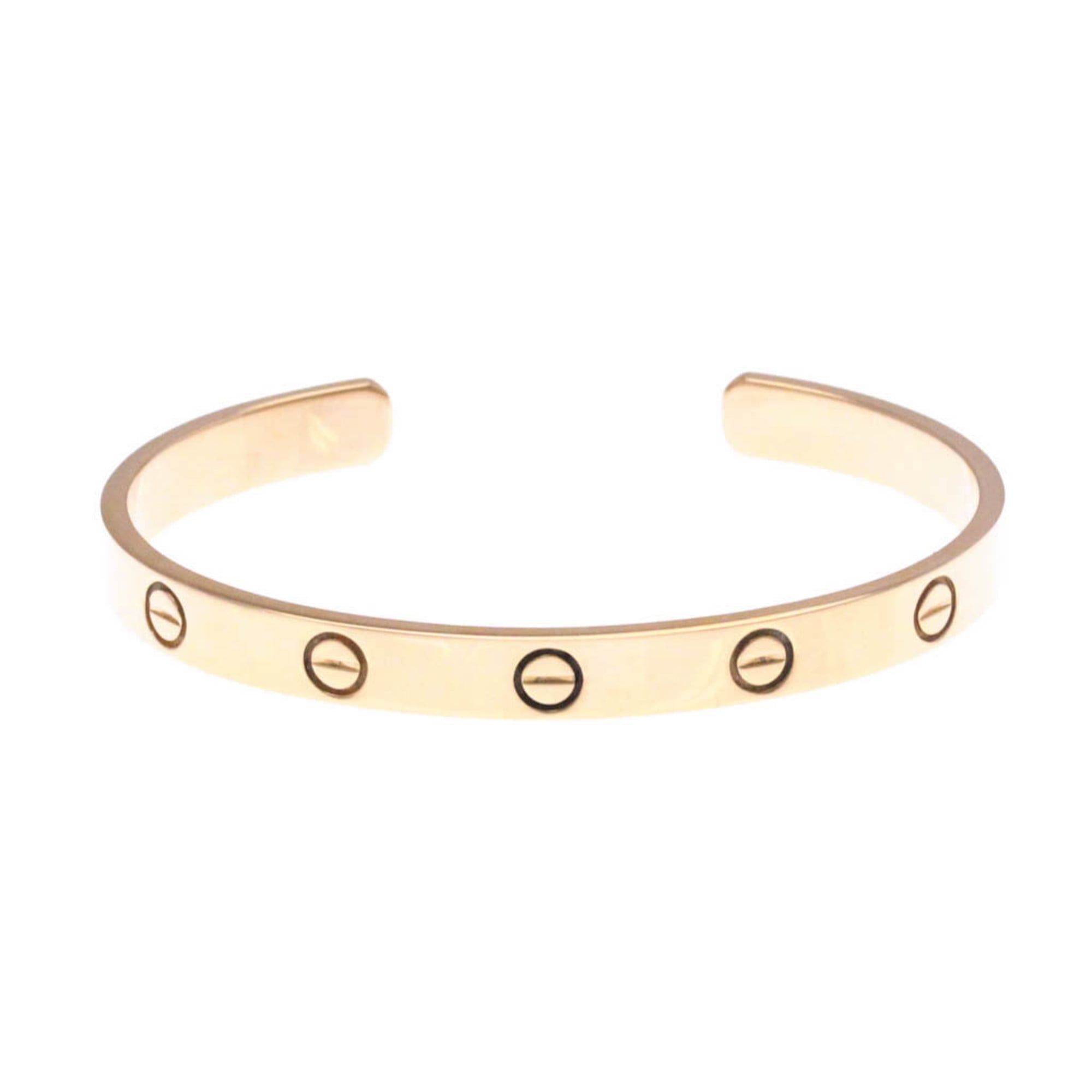 Cartier Love Bracelet Open Pink Gold (18K) No Stone Bangle Pink Gold