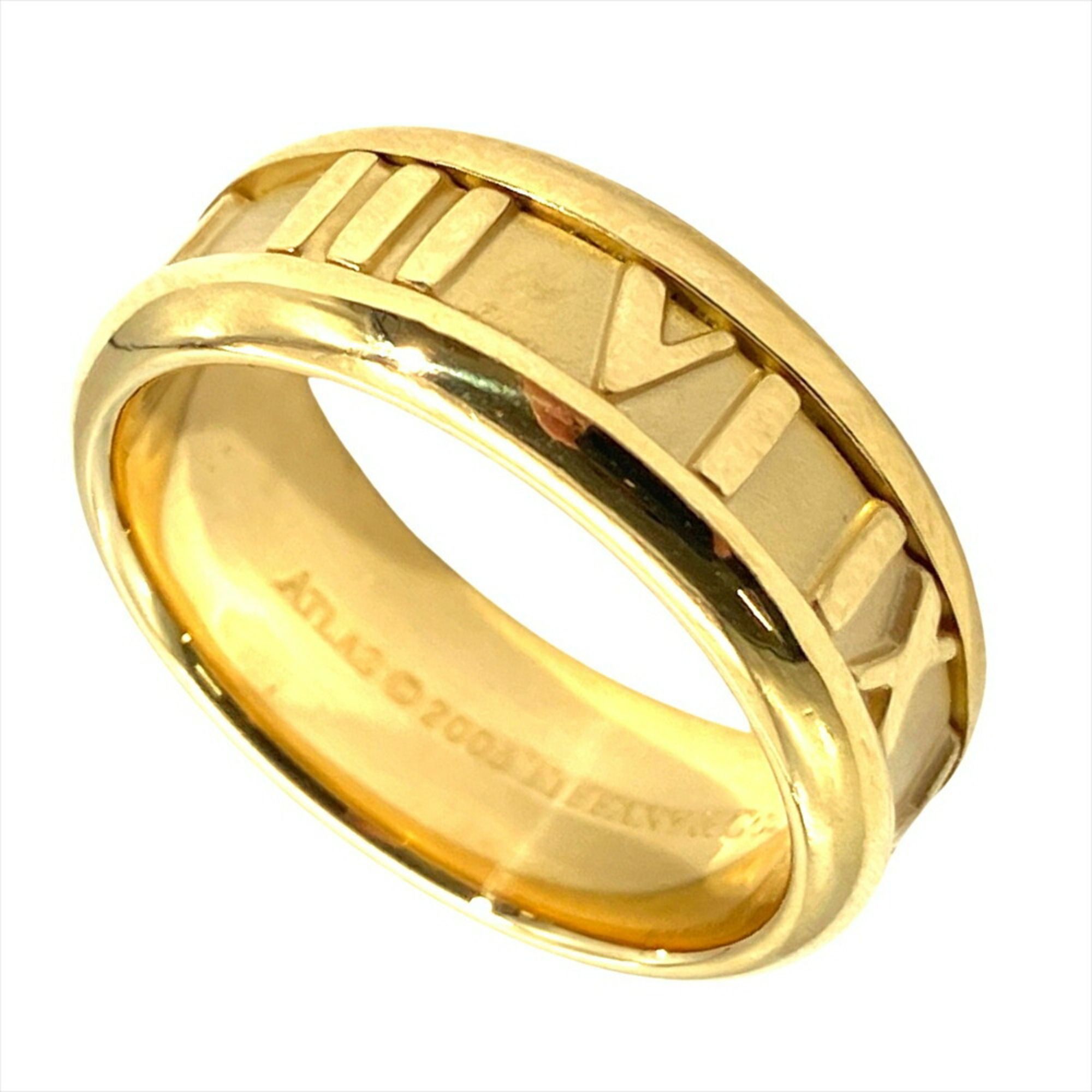 Tiffany & Co. Atlas Ring, Size 8.5, 18K Yellow Gold, 7.9g, Women's