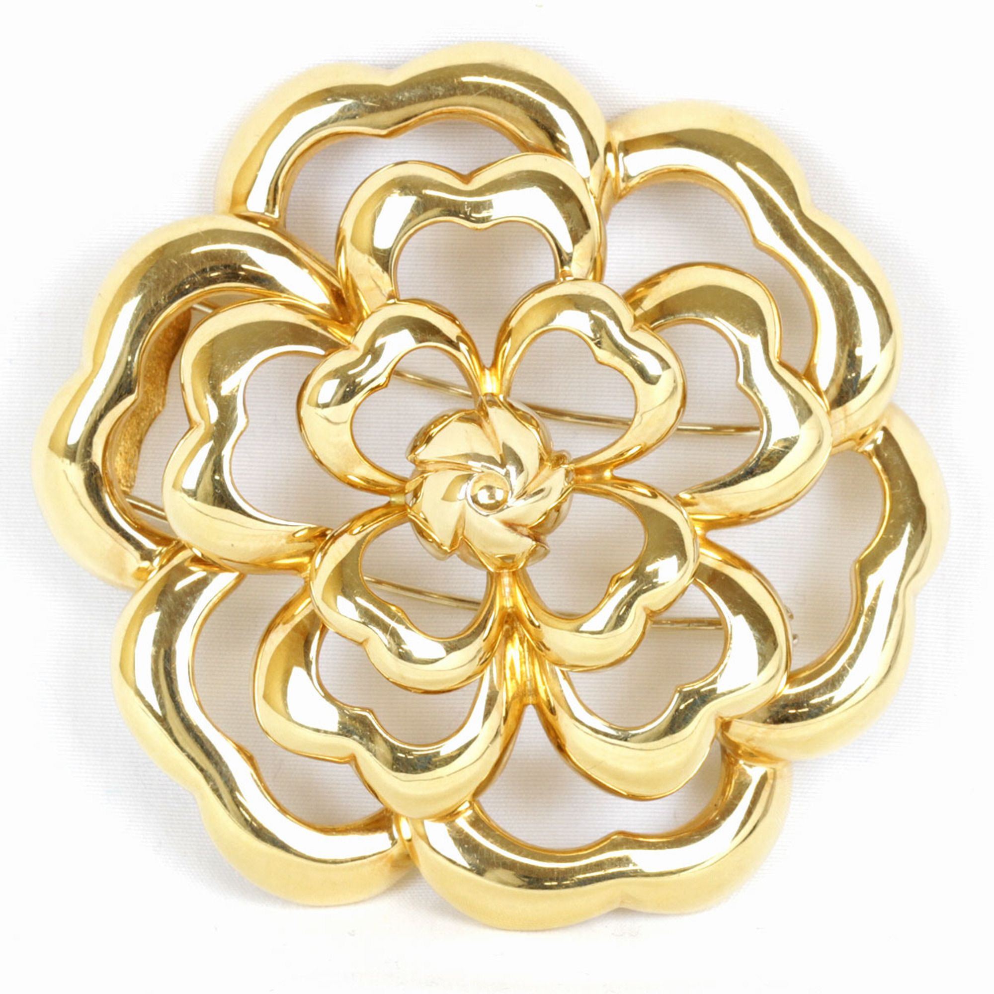 CHANEL Brooch K18 Gold Ladies Pendant Top 750