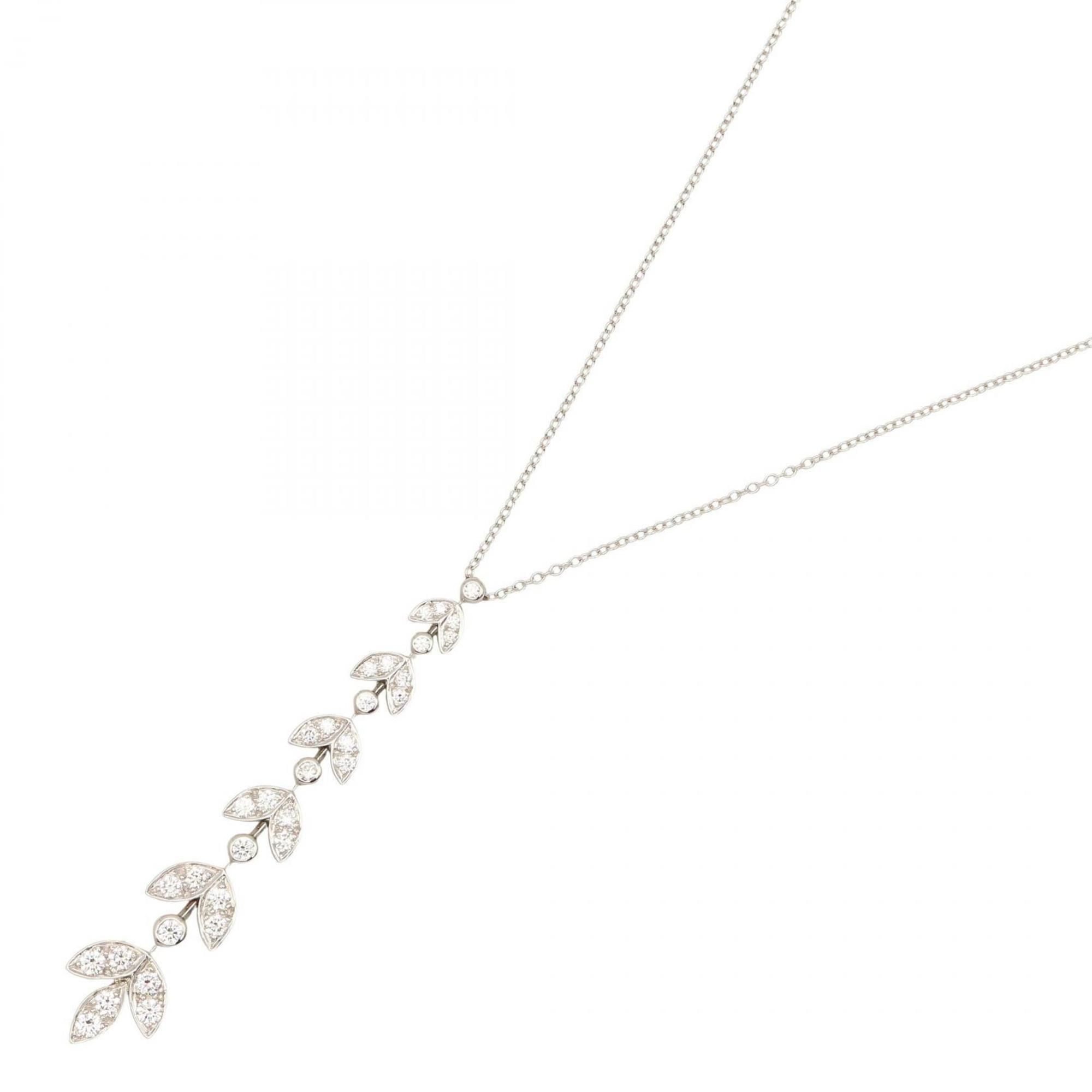 Tiffany & Co. Victoria Diamond Necklace, Pt950 Platinum, Diamond, Women's, Clear, Silver