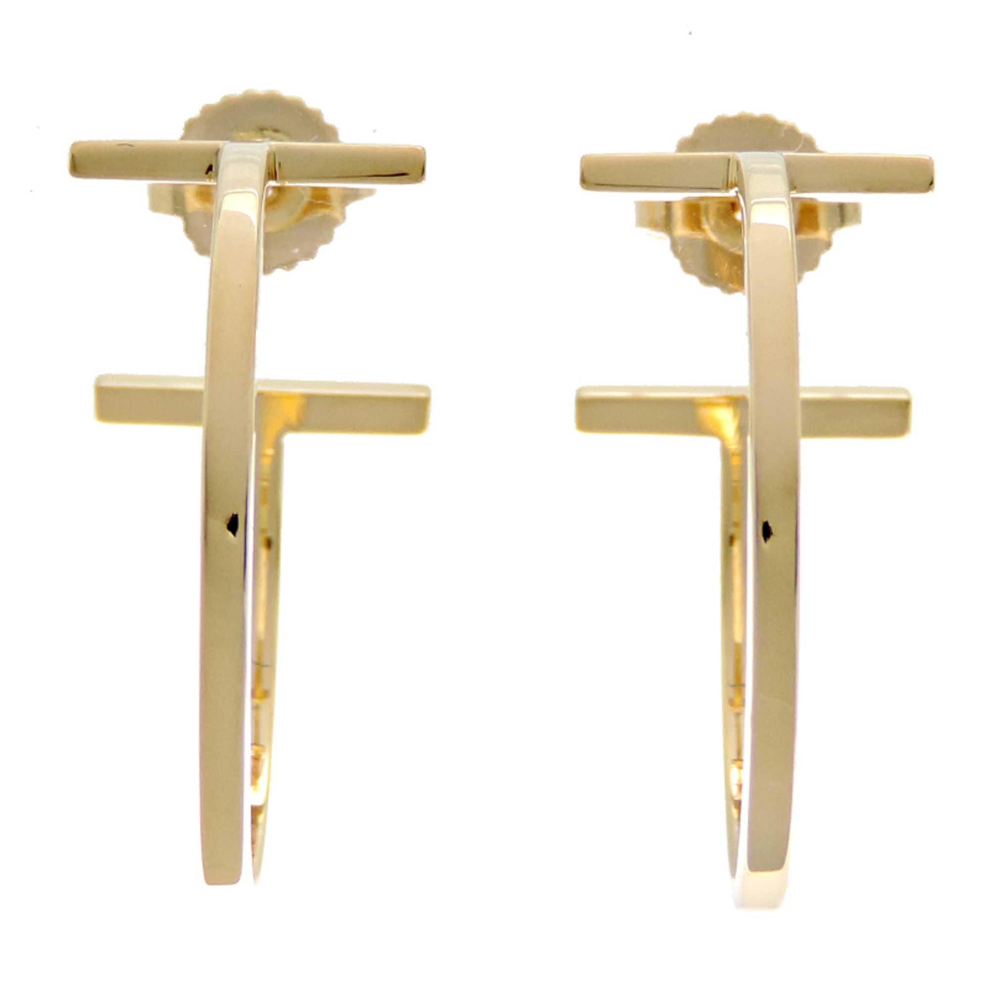 Tiffany T Hoop Medium Women's Earrings 60011241 in 750 Yellow Gold
