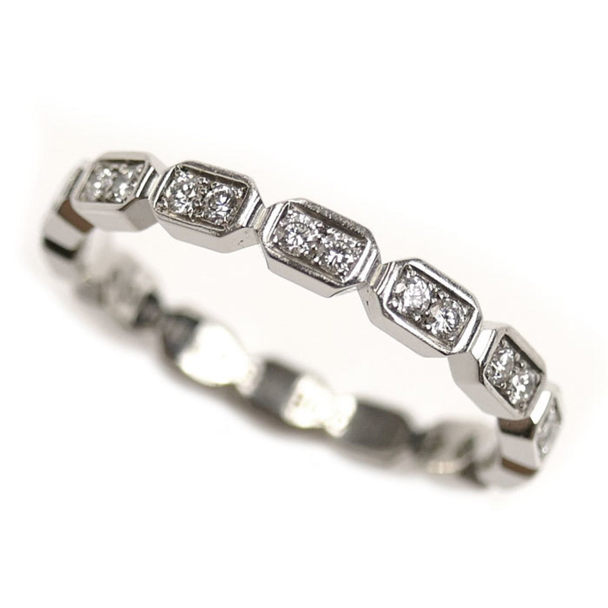 CHANEL Pt950 Platinum Premiere Promes Full Eternity Ring J4005 Diamond Size 10.5 51 3.1g Women's