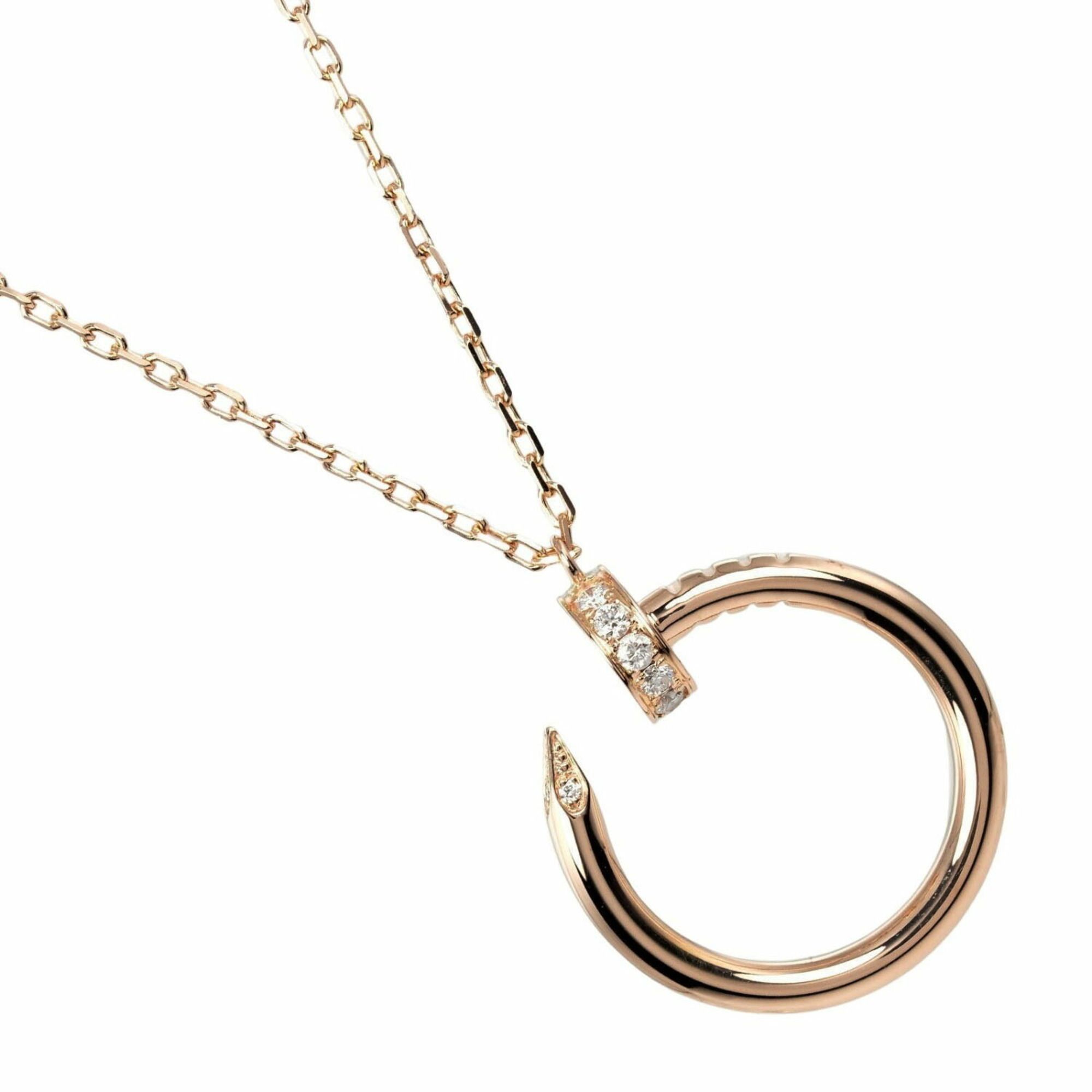 CARTIER Juste un Clou Necklace K18PG Pink Gold Diamond Approx. 5.66g