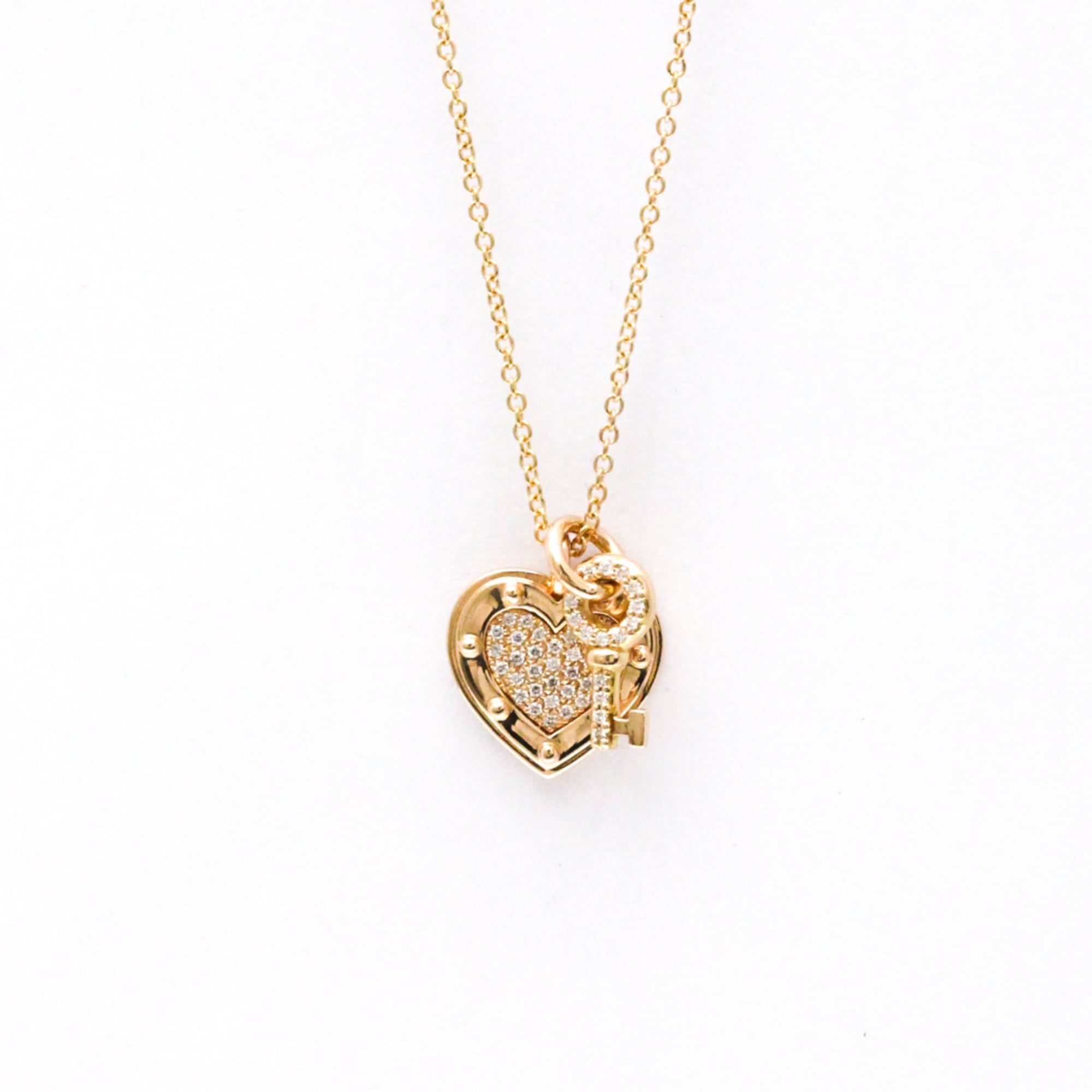 Tiffany Return To Tiffany Diamond Necklace Pink Gold (18K) Diamond Men,Women Fashion Pendant Necklac