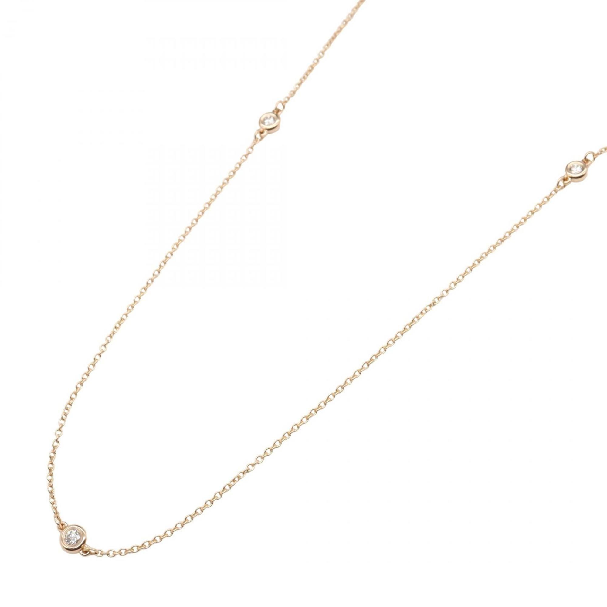 Tiffany & Co. By the Yard Sprinkle Necklace, 9PD, 18K Pink Gold with Diamonds, Women's, and Clear