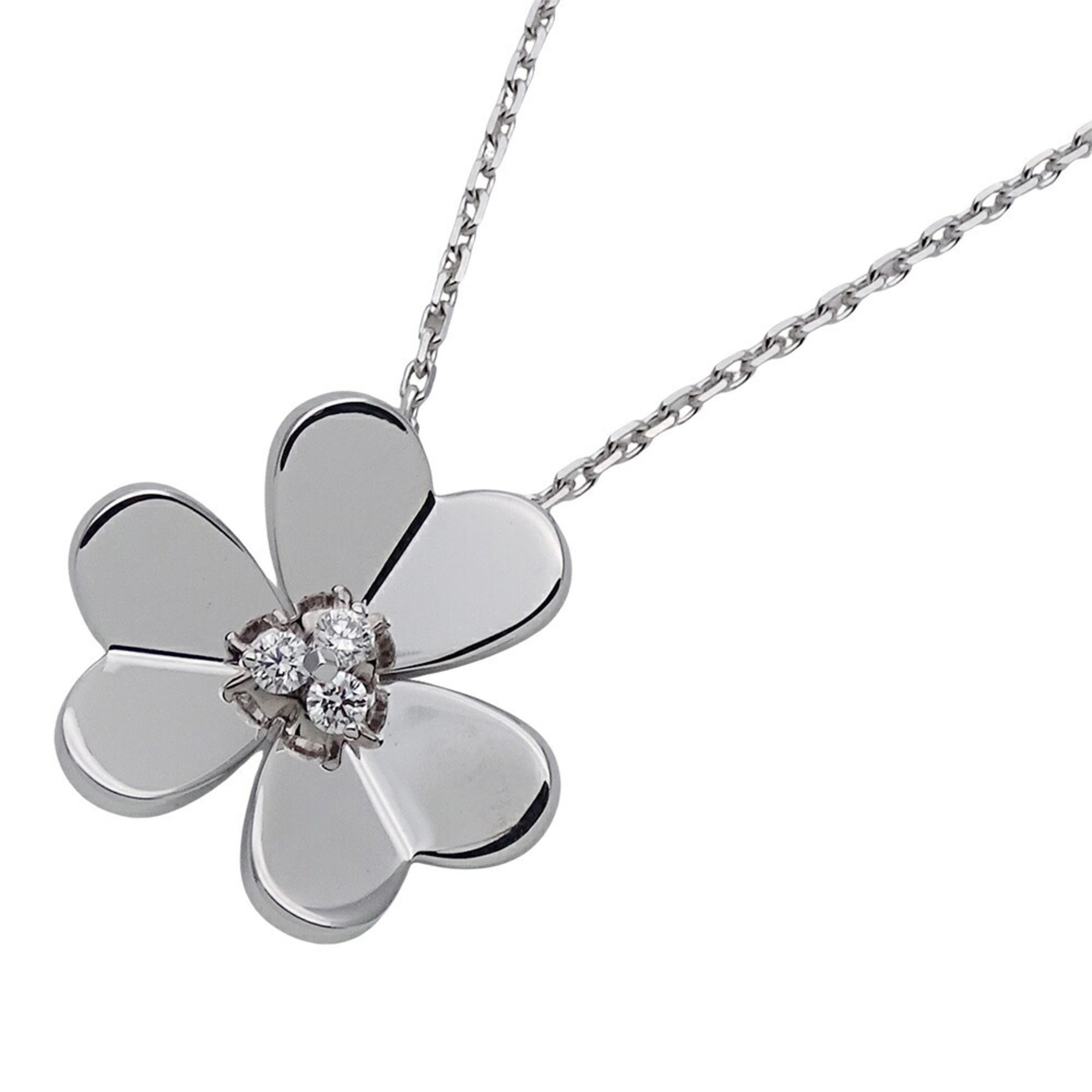 Van Cleef & Arpels Necklace for Women 750WG Diamond Frivole Large White Gold VCARD25300 Polished