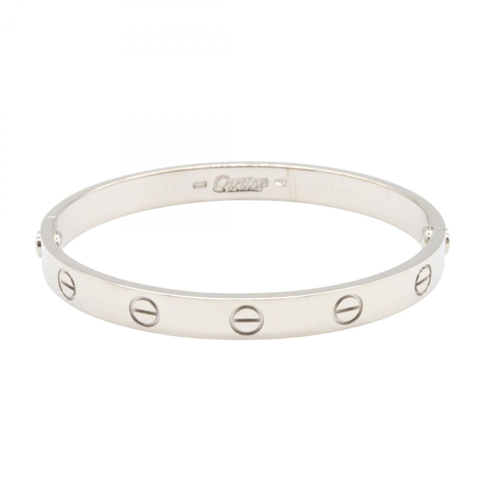 Cartier Love Bracelet, 18K White Gold, Women's, Silver, B6067617