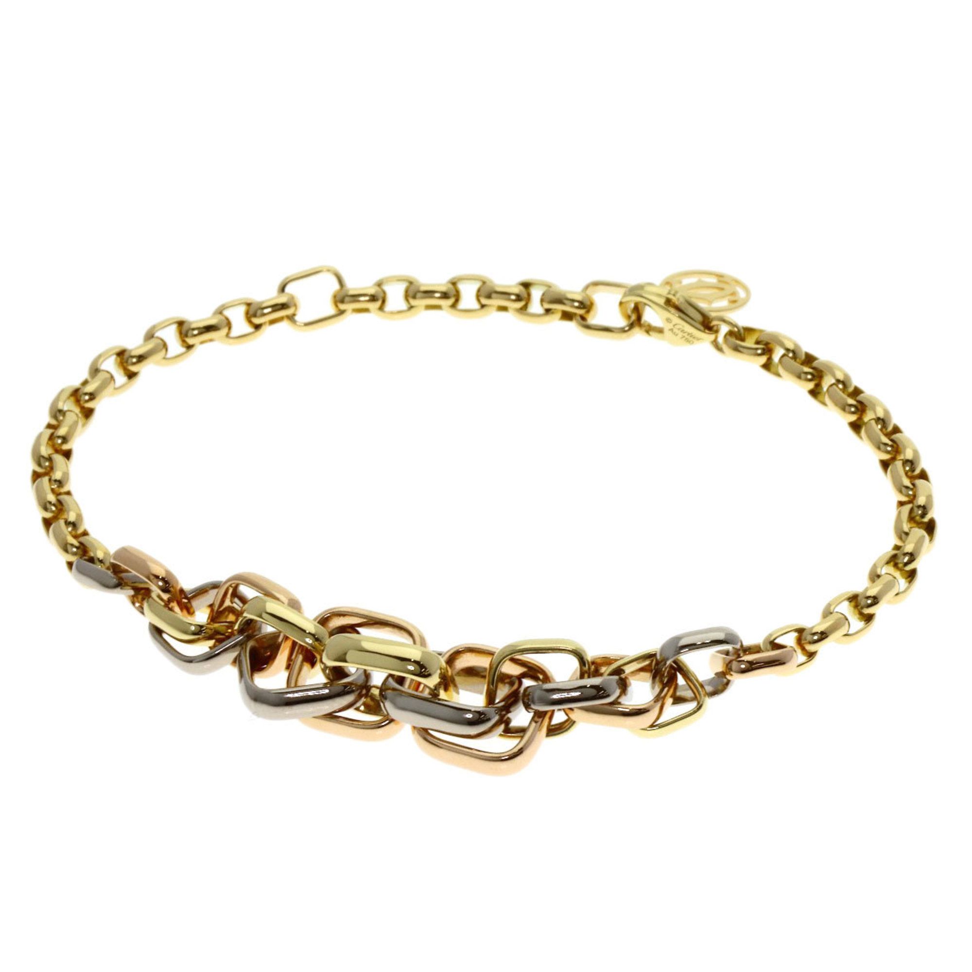 Cartier Trinity Cushion Bracelet in 18K Yellow Gold/18KWG/18KPG for Women