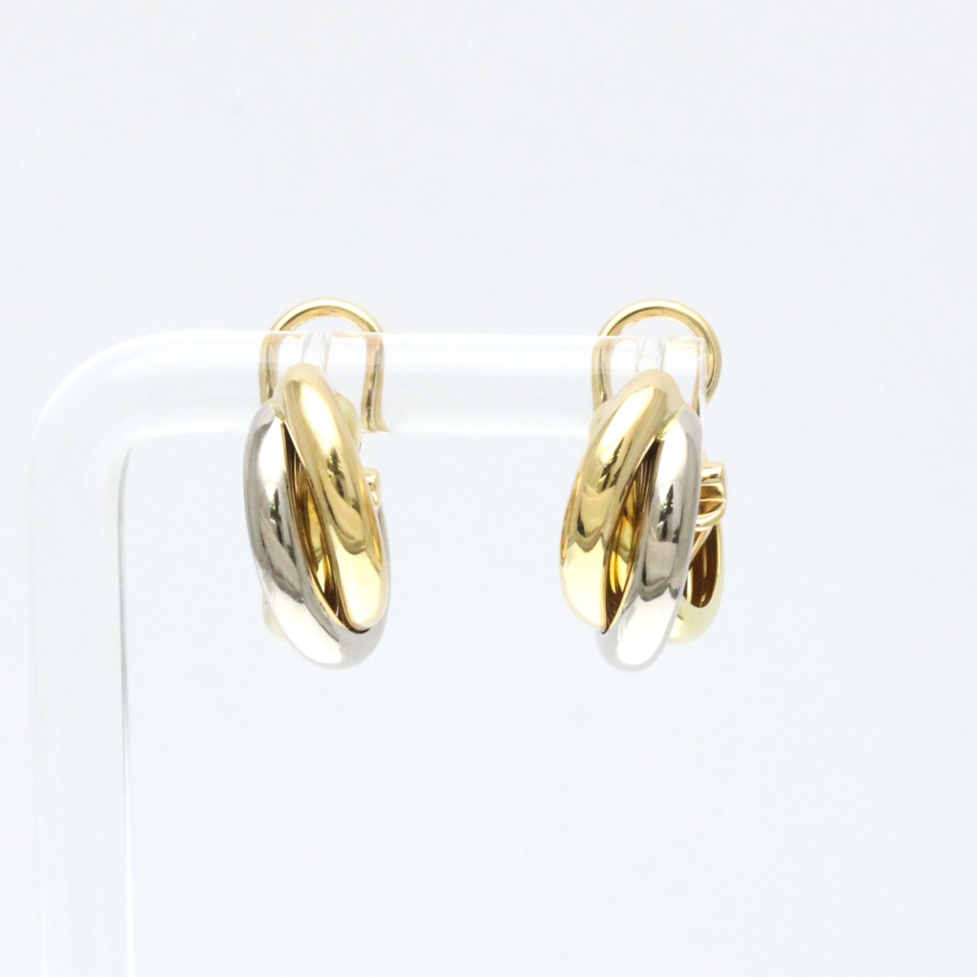 Cartier Trinity Piercing No Stone Yellow Gold (18K),Pink Gold (18K),White Gold (18K) Half Hoop Earri