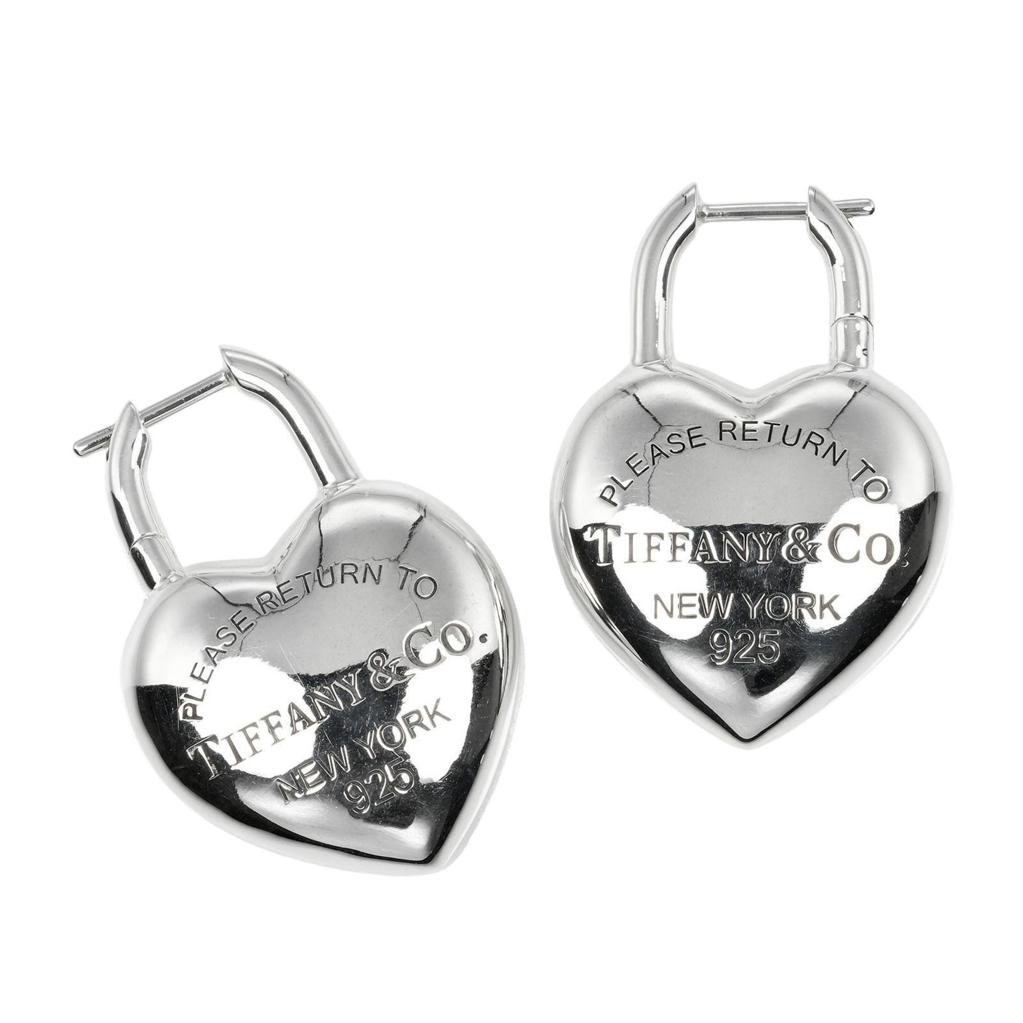 Tiffany & Co. Return to Full Heart Earrings, Silver 925, Heart, Approx. 21.8g