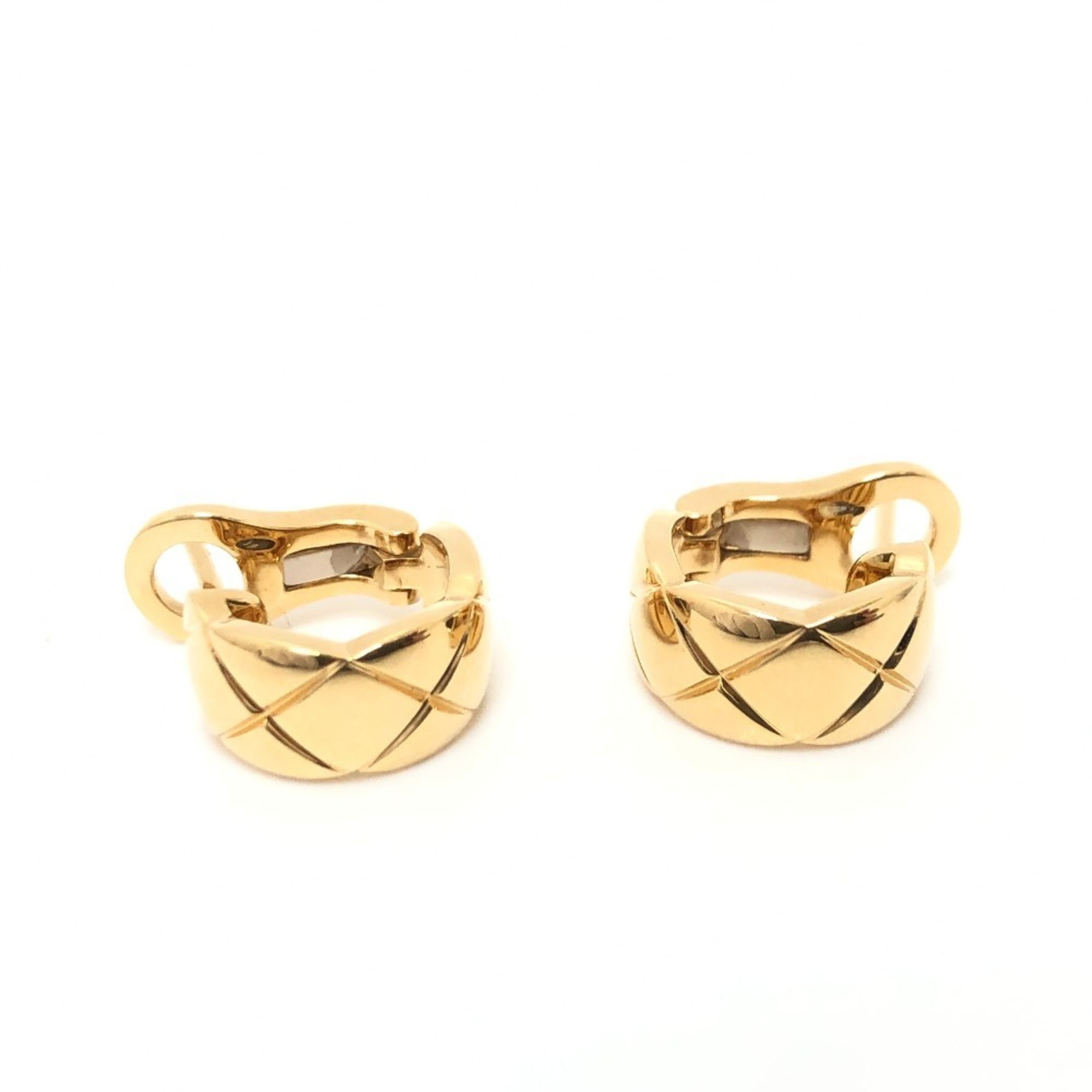 CHANEL Coco Crush Earrings, K18YG, Accessories, Small Items, Women's, Gold, Like New