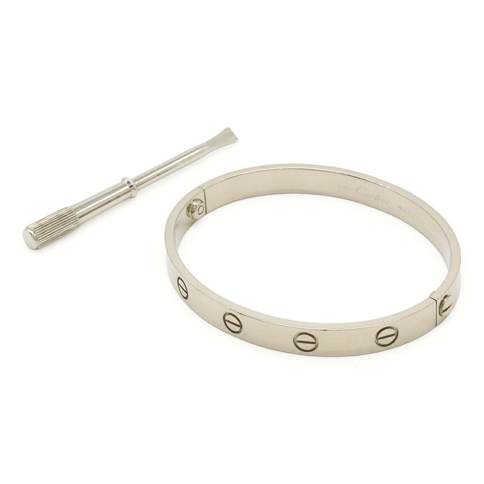 Cartier LOVE L?VE Love Bracelet Bangle 18KWG 750WG White Gold #16