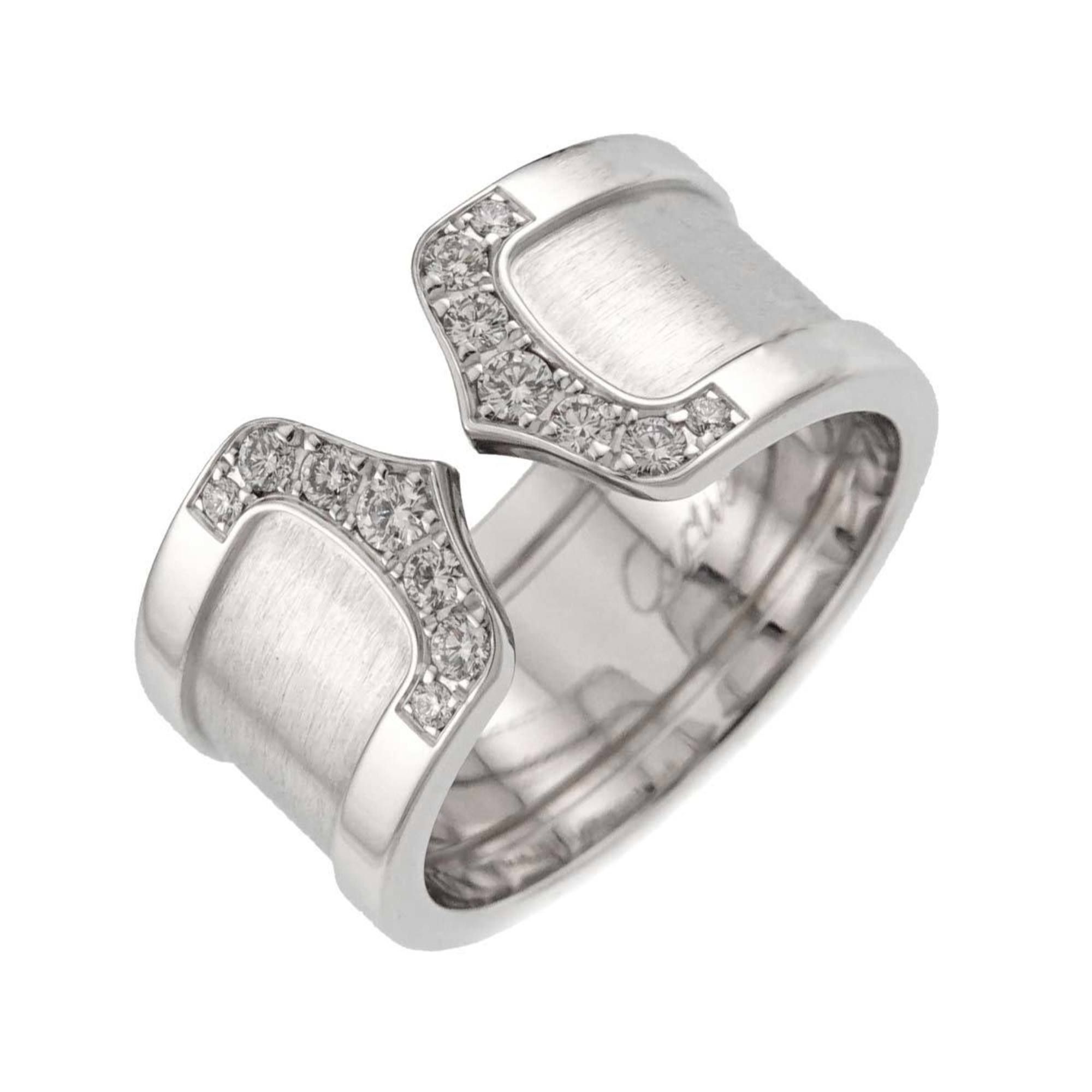 Cartier C2 #54 Diamond Ring in 18K White Gold (750) with 2C Crystals