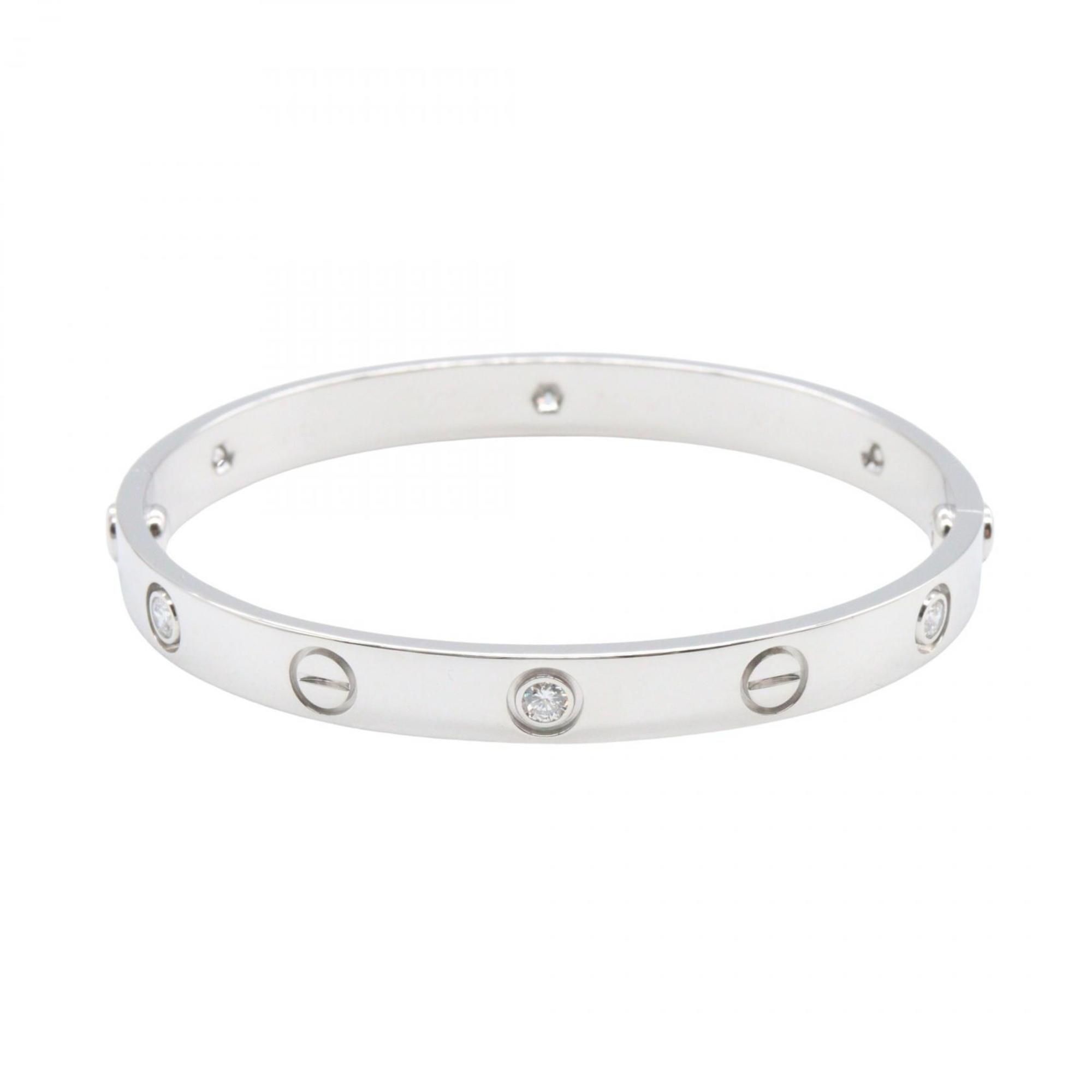 Cartier Love Bracelet 6PD in 18K White Gold with Diamonds, Silver