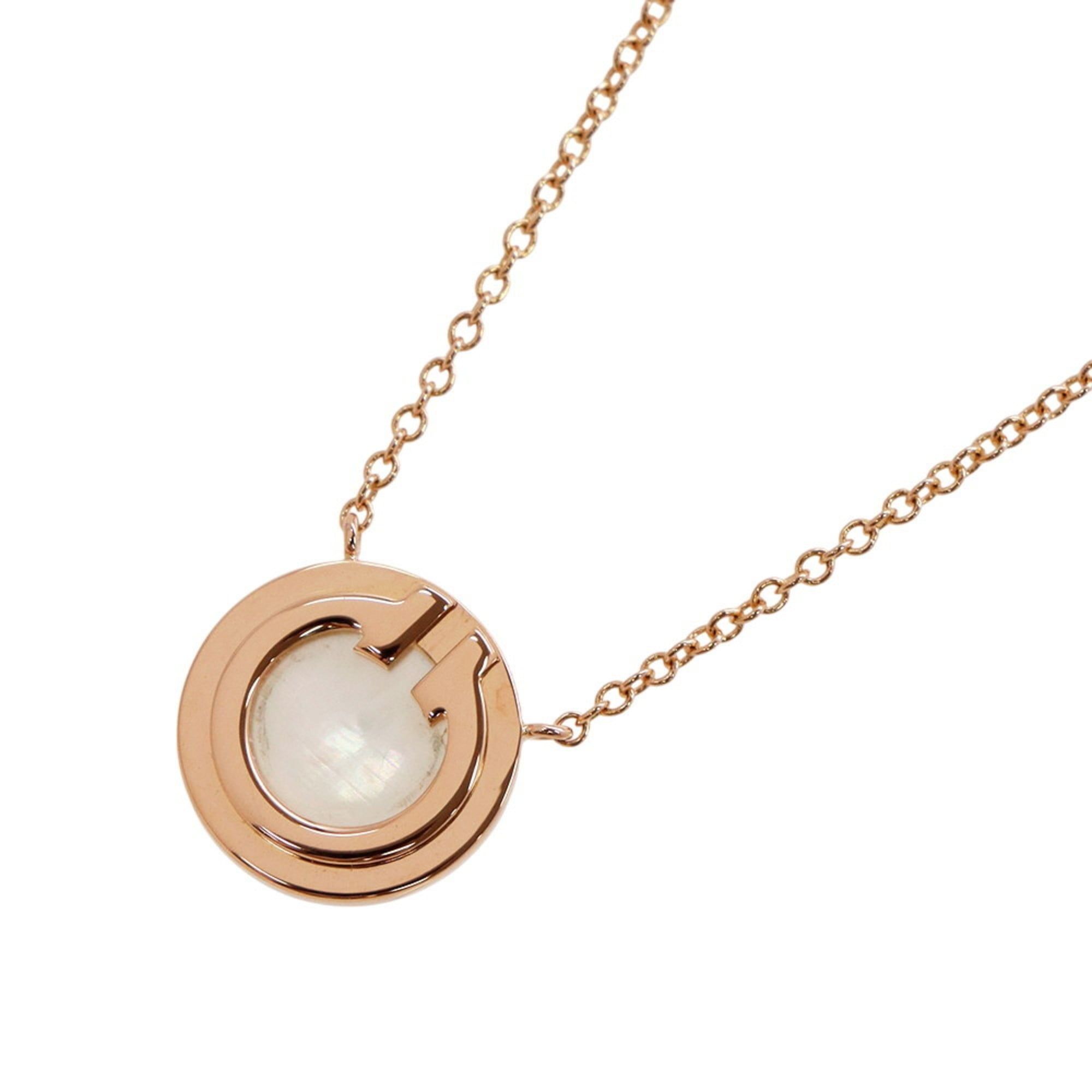 Tiffany Necklace T Two Circle Pendant Mother of Pearl 18KPG Pink Gold & Co.