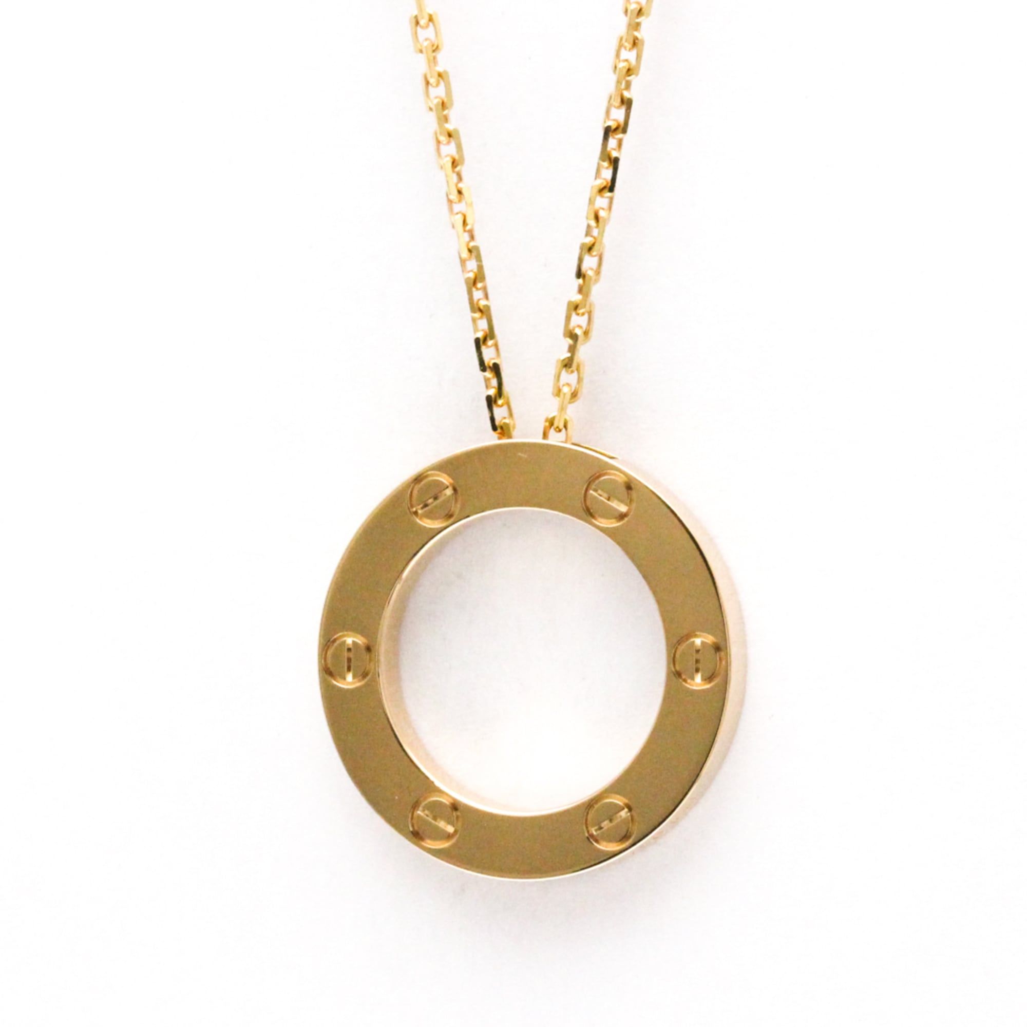 Cartier Love Necklace Pink Gold (18K) No Stone Men,Women Fashion Pendant Necklace (Pink Gold)