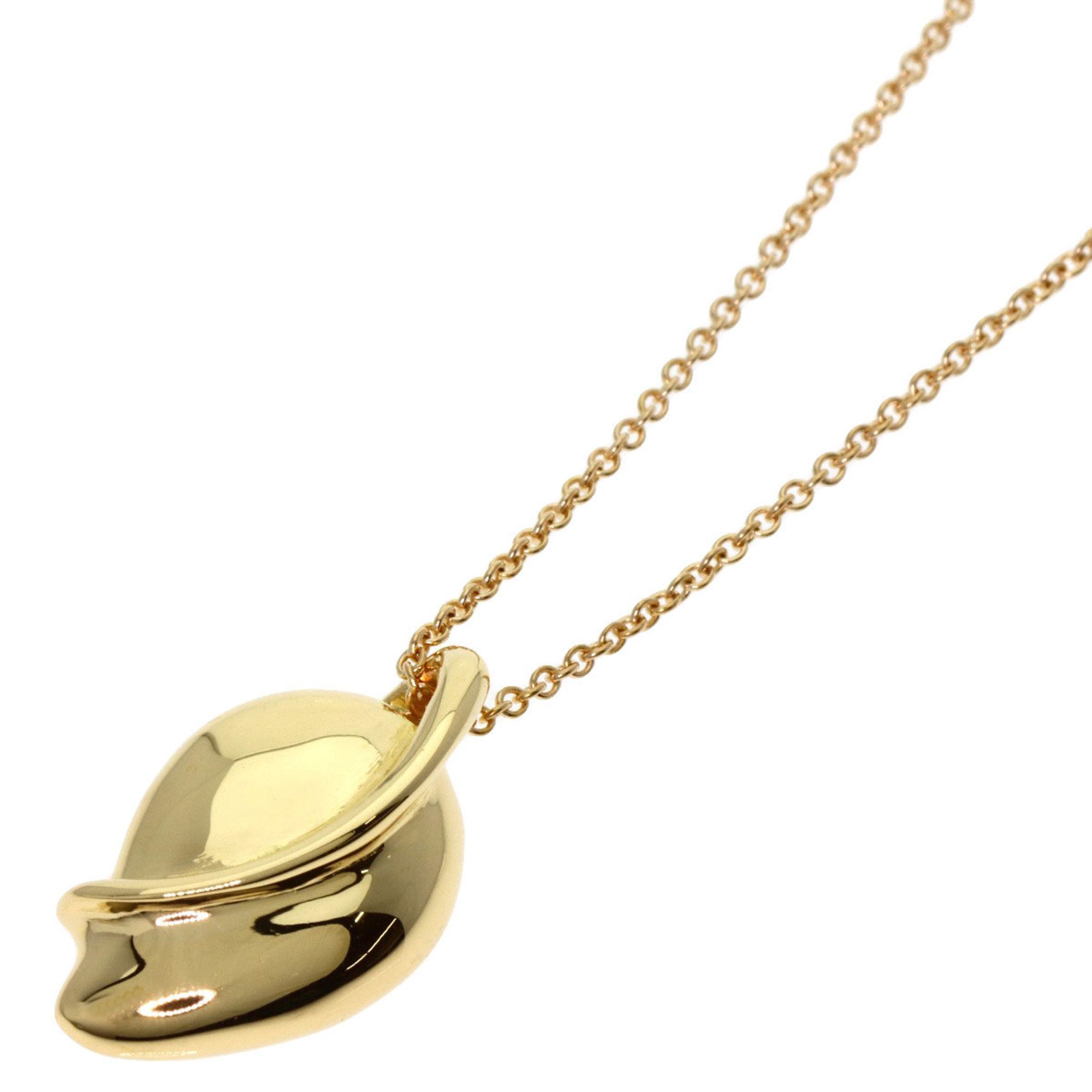 Tiffany Leaf Elsa Peretti Necklace, 18K Yellow Gold, Women's, TIFFANY&Co.