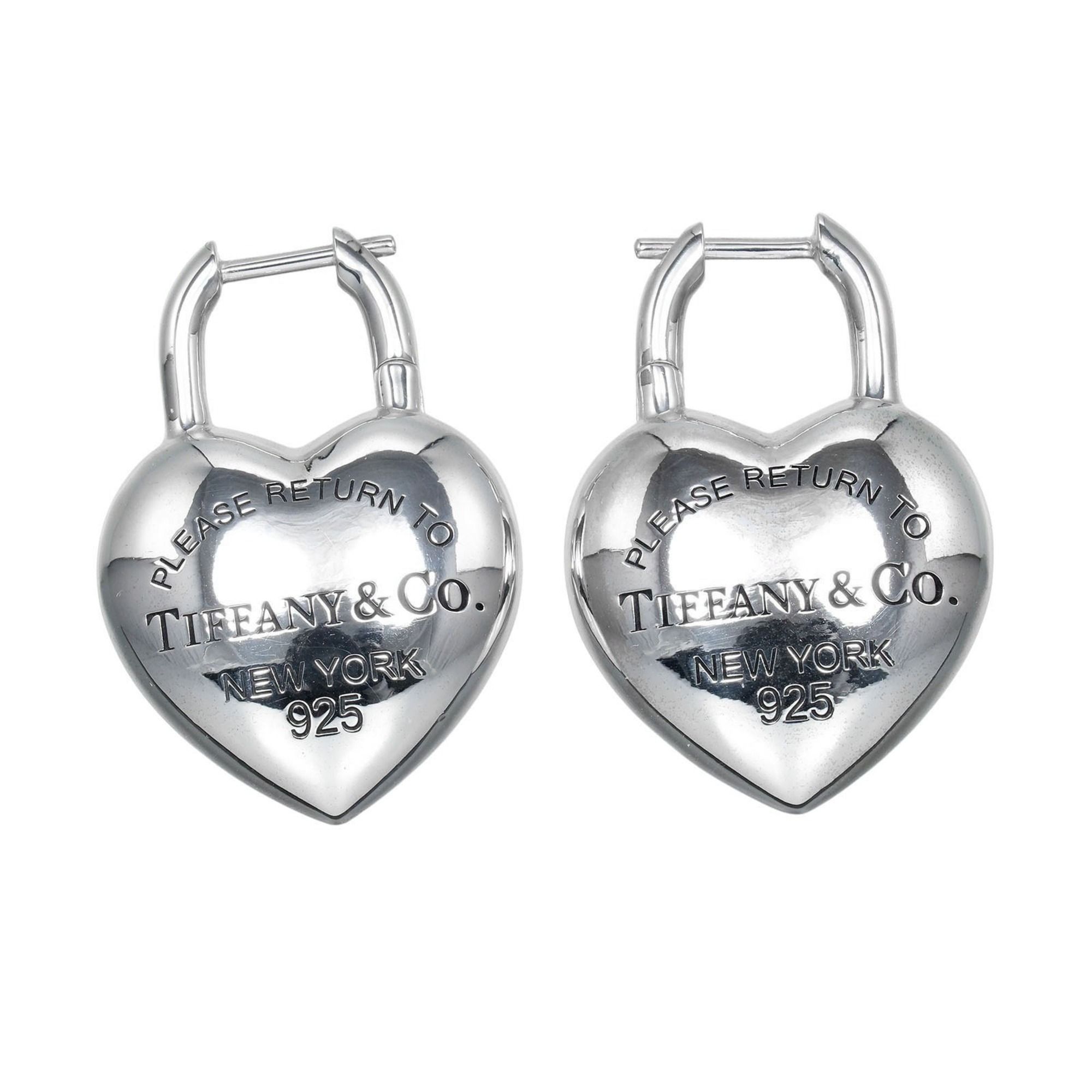 Tiffany & Co. Return to Full Heart Earrings, 925 Silver, approx. 21g, G132925010