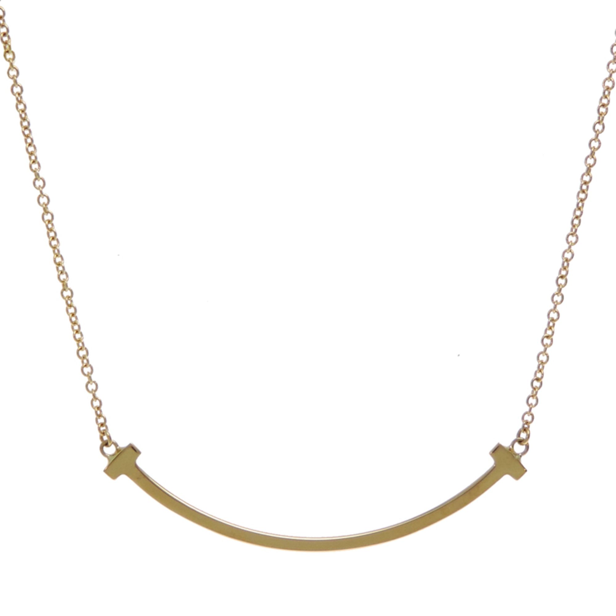 Tiffany T Smile Pendant Small Women's Necklace 60011679 in 750 Yellow Gold