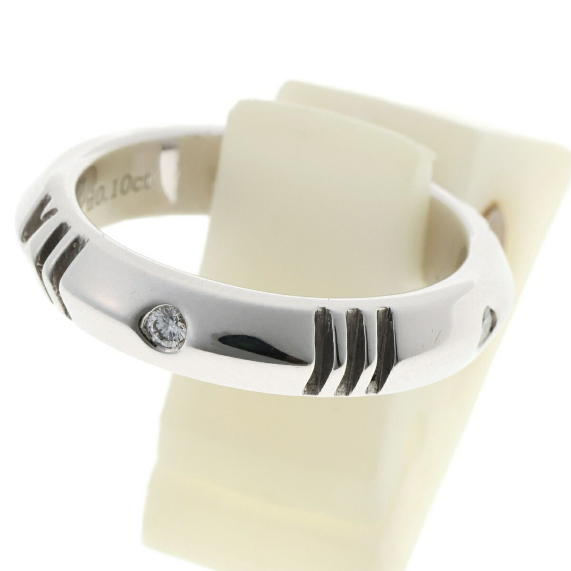 Tiffany & Co. Atlas X Closed Narrow Ring in 18K White Gold (Au750) L-159064