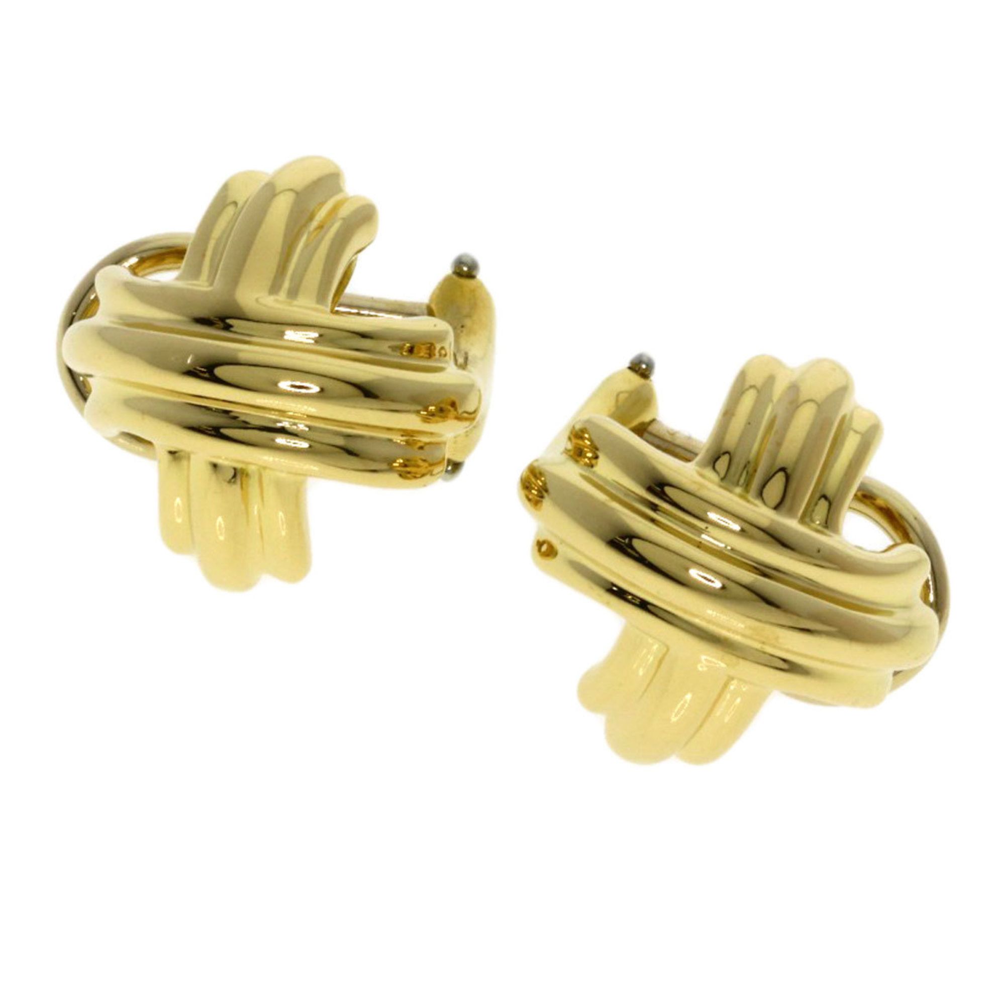 Tiffany Signature Earrings in 18K Yellow Gold for Women. TIFFANY & Co.