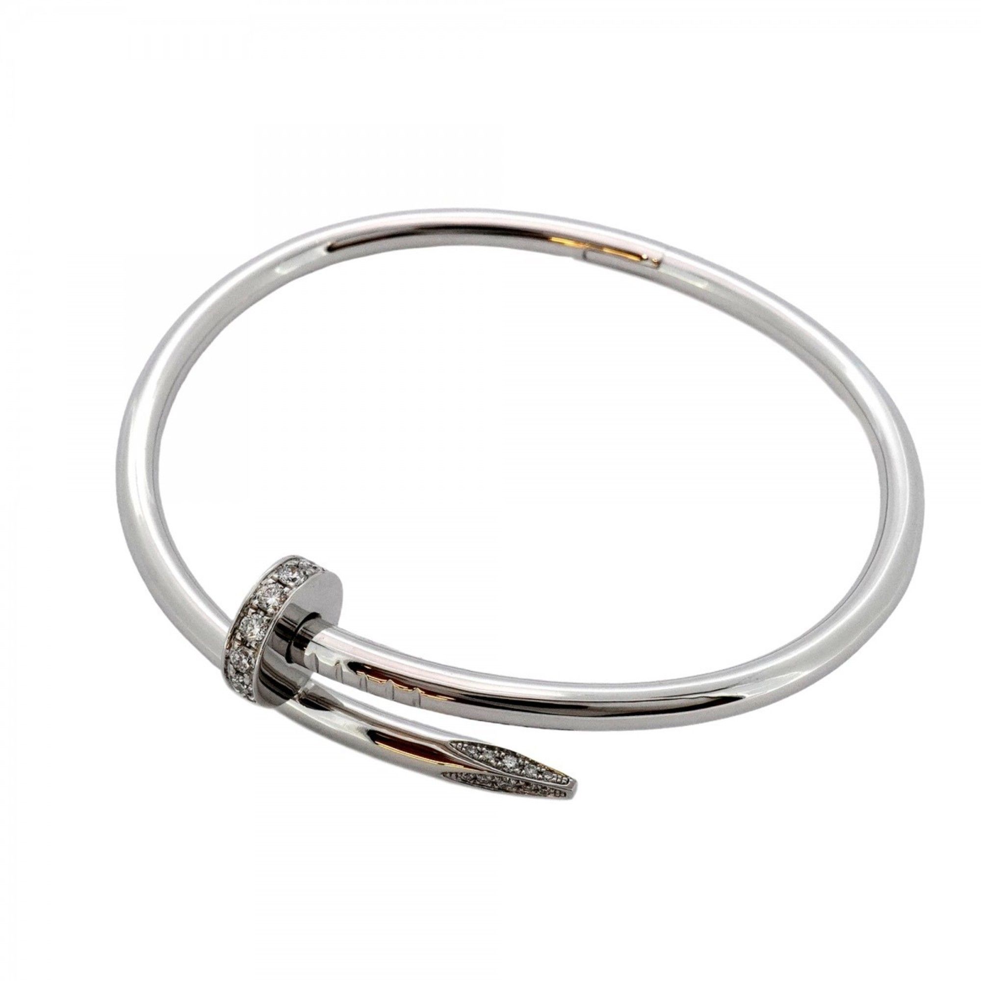 Cartier Juste Un Clou Bangle, 18K White Gold with Diamonds, for Men and Women