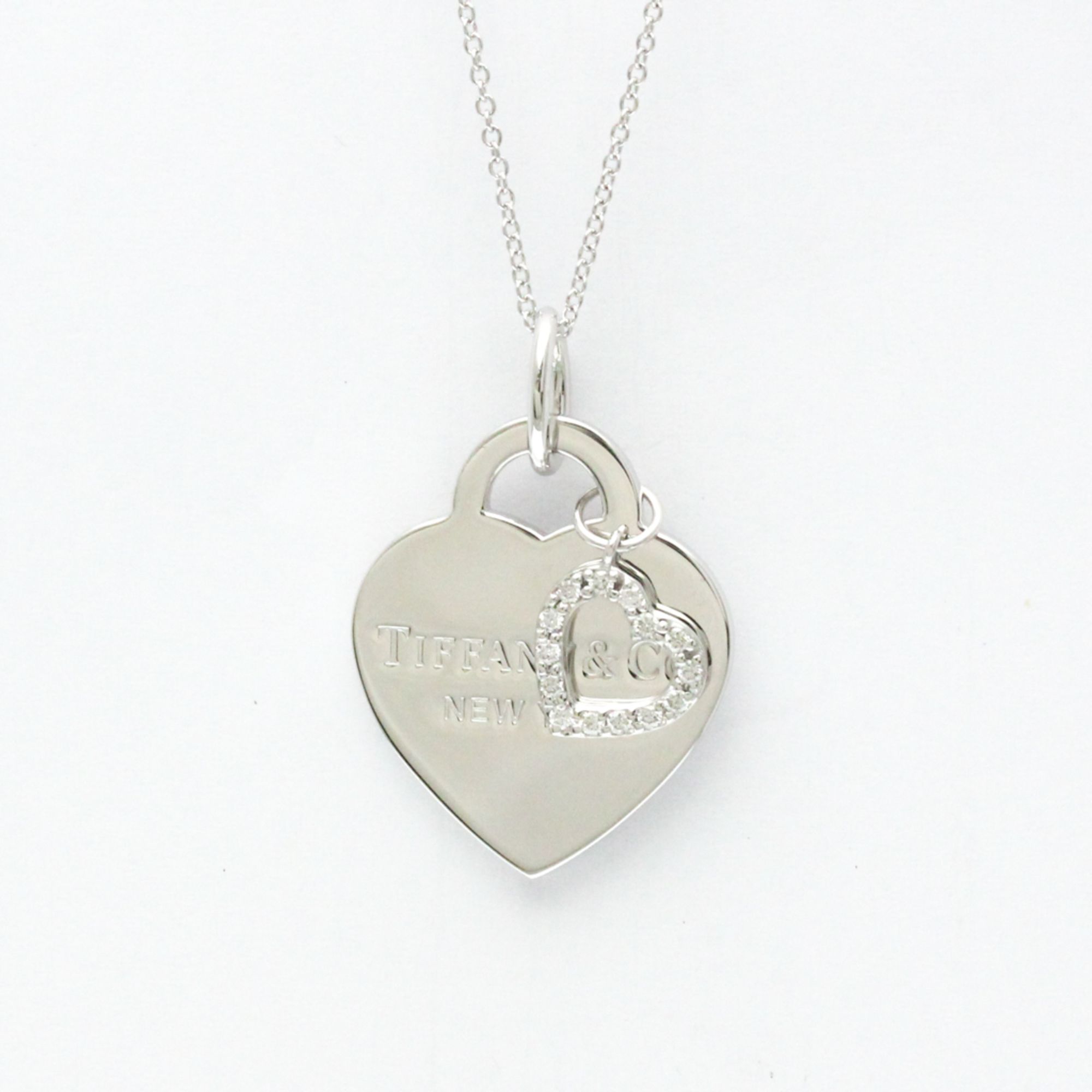 Tiffany Heart Ginza Limited Edition Diamond Necklace White Gold (18K) Diamond Men,Women Fashion Pend